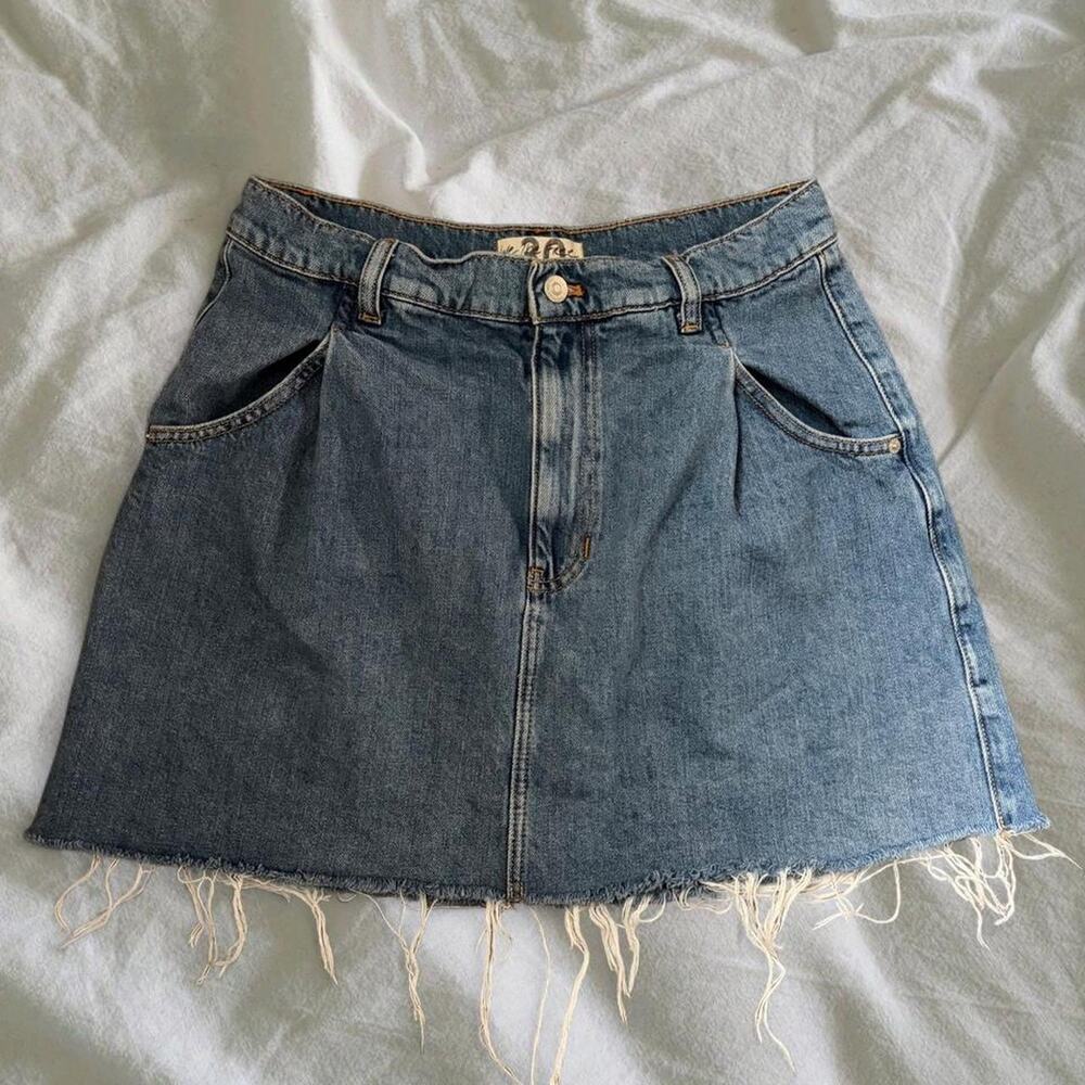 Free People Denim Mini Skirt - Size 30